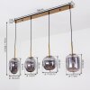 Suspension Verbania Laiton, 4 lumières Suspension Verbania Laiton, 4 lumières