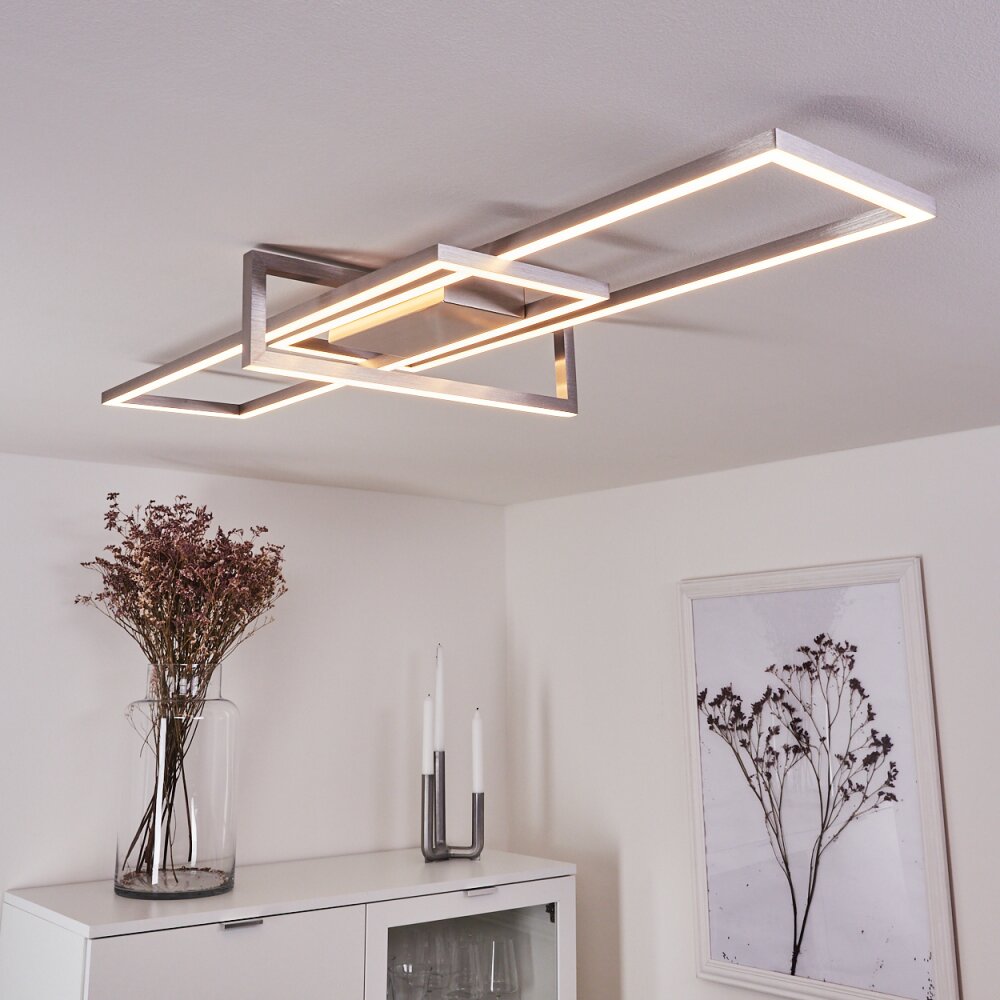 Plafonnier Omega LED Nickel mat, 1 lumière main product photo