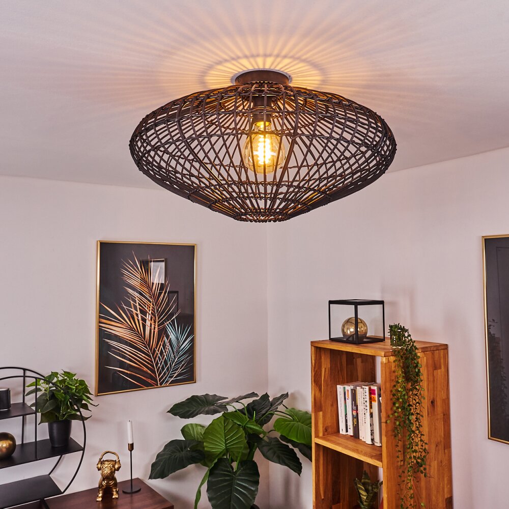 Plafonnier Peretola Noir, 1 lumière main product photo