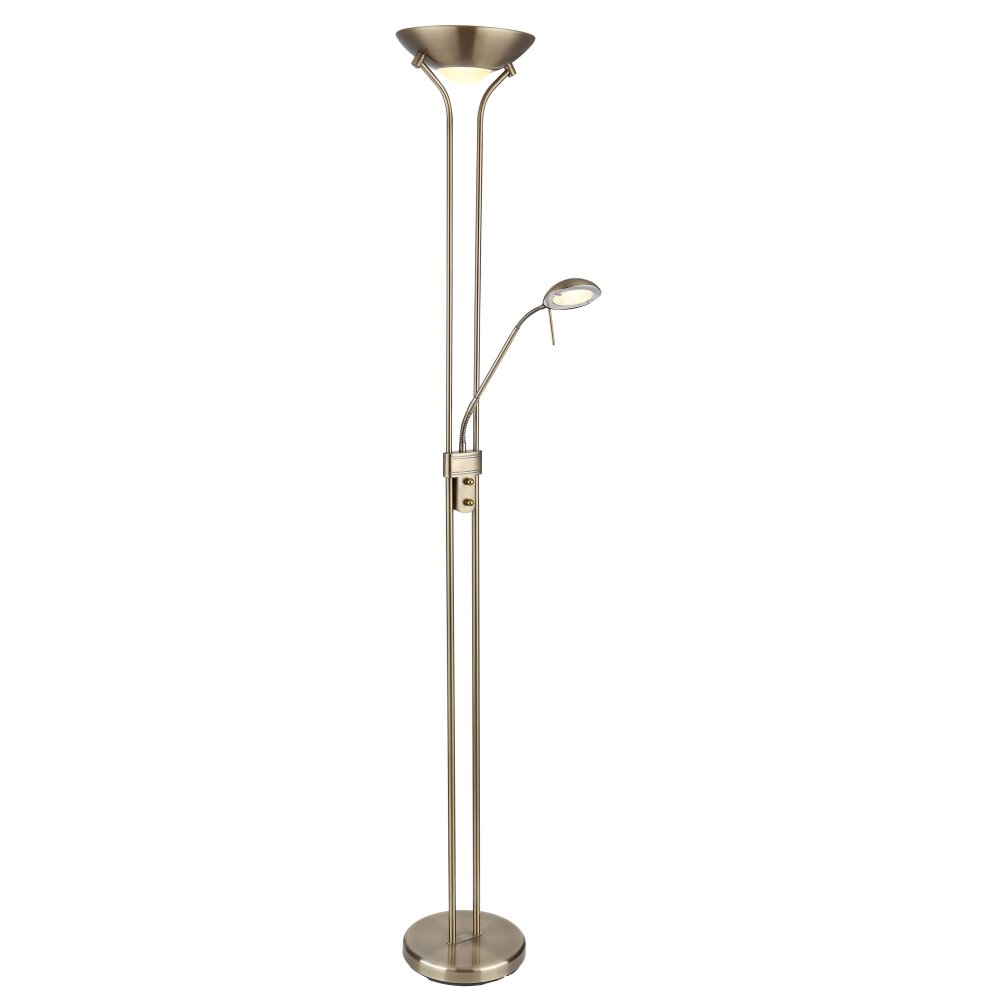 Lampadaire à vasque Globo LEONAS LED Vieux laiton, 1 lumière main product photo