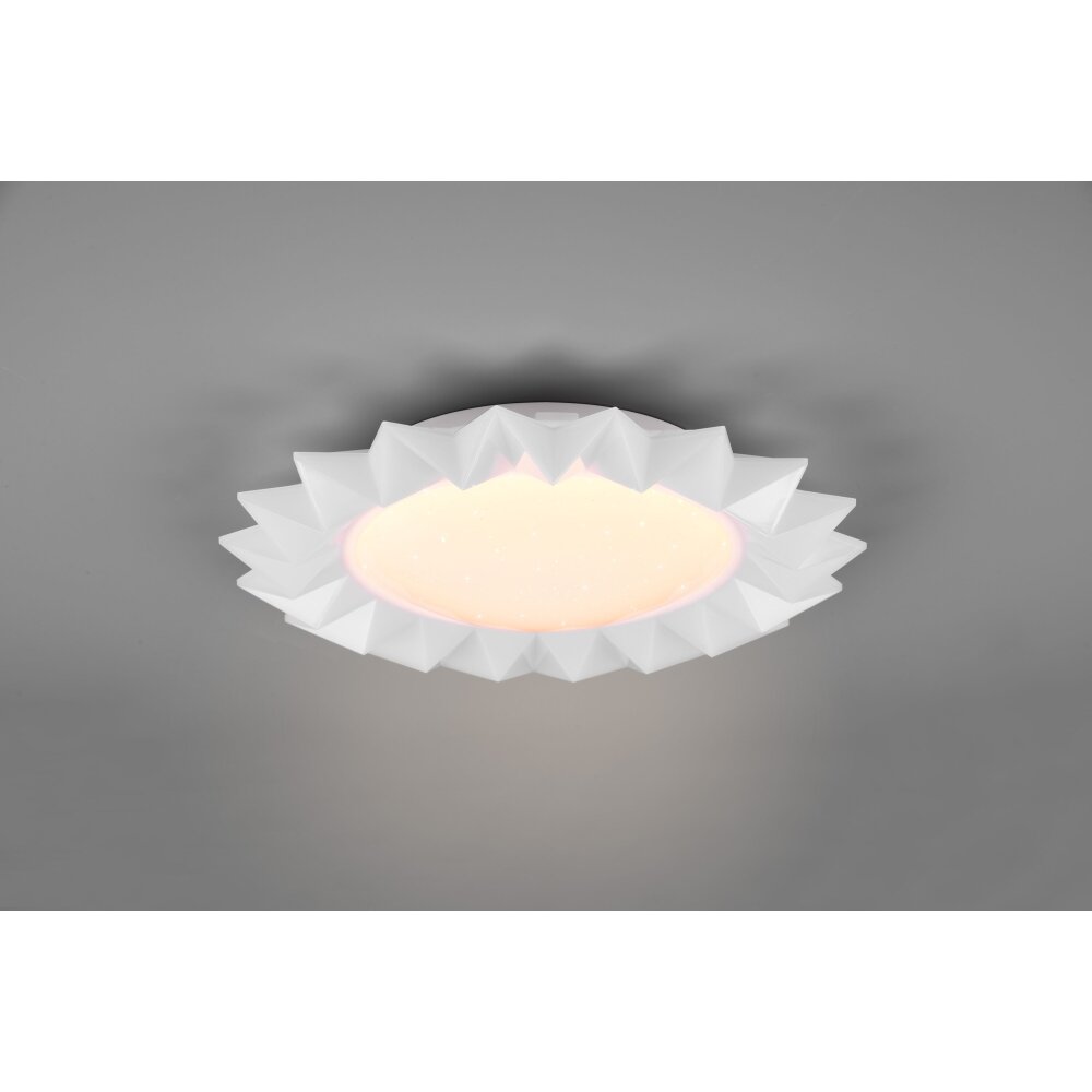 Plafonnier Reality Sunflower LED Blanc, 2 lumières, Télécommandes, Changeur de couleurs main product photo