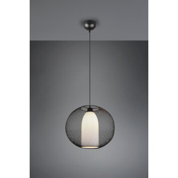 Suspension Trio Filo Noir, 1 lumière