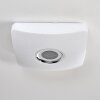 Plafonnier Lovisa LED Chrome, Blanc, 1 lumière, Télécommandes, Changeur de couleurs