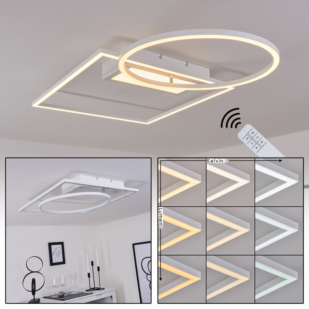 Plafonnier Loftheim LED Chrome, Blanc, 1 lumière main product photo