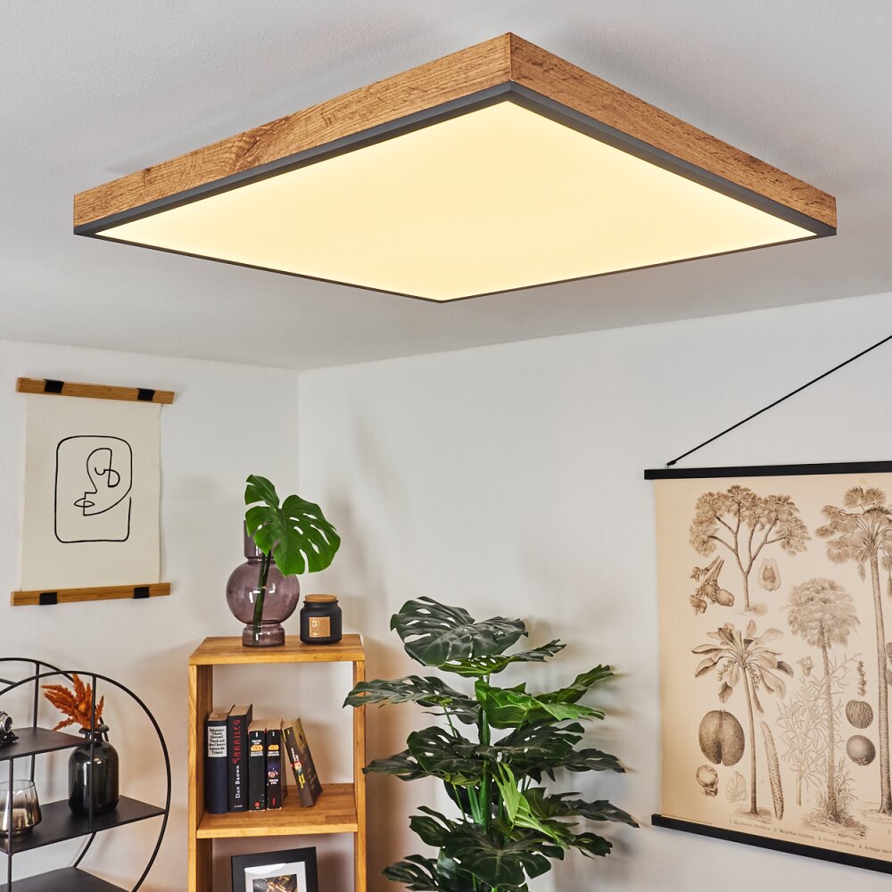 Plafonnier Salmi LED Couleur bois, Noir, Blanc, 1 lumière main product photo