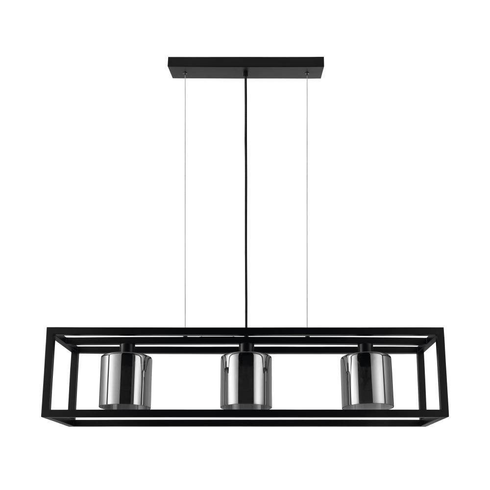 Suspension Eglo-Leuchten BRISLING Noir, 3 lumières main product photo