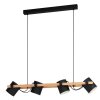 Suspension Eglo-Leuchten HORNWOOD Crème, Noir, 4 lumières