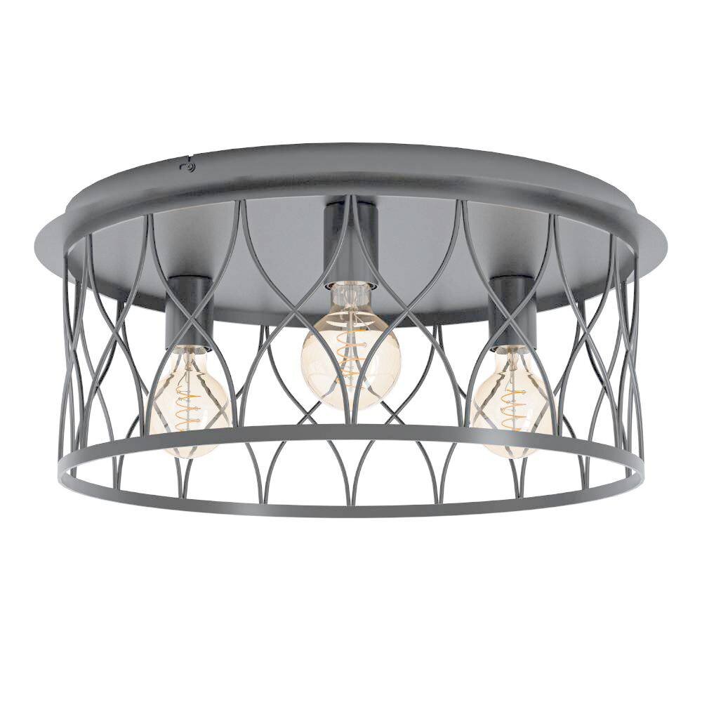 Plafonnier Eglo-Leuchten GILTSPUR Noir, 3 lumières main product photo