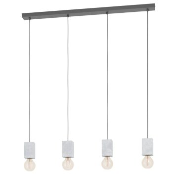 Suspension Eglo-Leuchten PRESTWICK Noir, 4 lumières