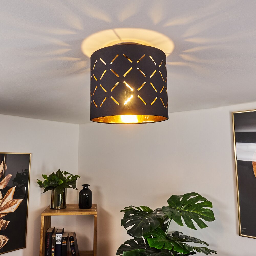 Plafonnier Tallaboa Noir, 1 lumière main product photo