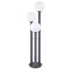 Borne lumineuse Globo LAURA Anthracite, Acier inoxydable, 3 lumières