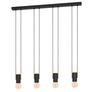 Suspension Eglo-Leuchten BITACHITO Laiton, Noir, 4 lumières