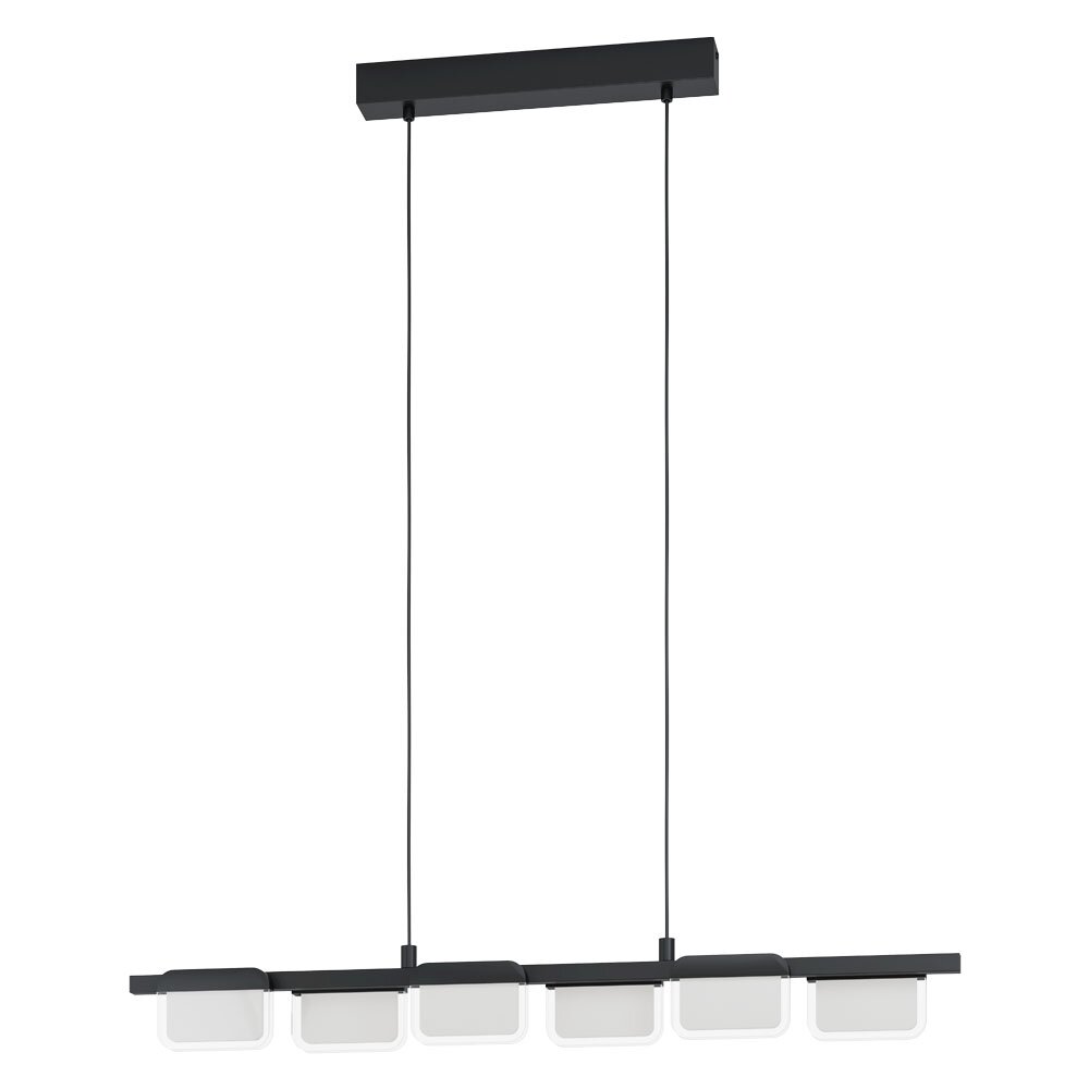 Suspension Eglo-Leuchten ERVIDEL LED Noir, 6 lumières main product photo