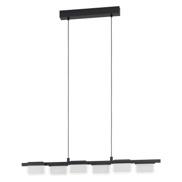 Suspension Eglo-Leuchten ERVIDEL LED Noir, 6 lumières