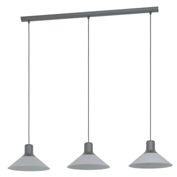 Suspension Eglo-Leuchten ABREOSA Gris, Noir, 3 lumières