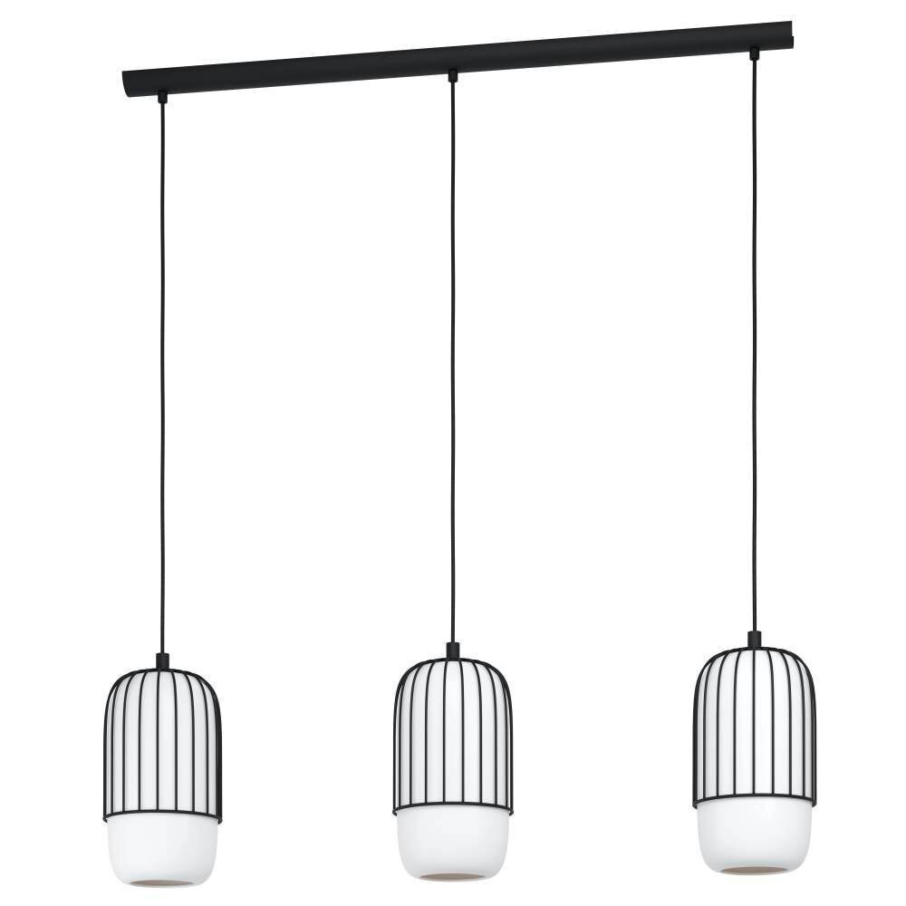Suspension Eglo-Leuchten MULEGES Noir, 3 lumières main product photo