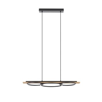 Suspension Eglo-Leuchten BOYAL LED Brun, Noir, 3 lumières