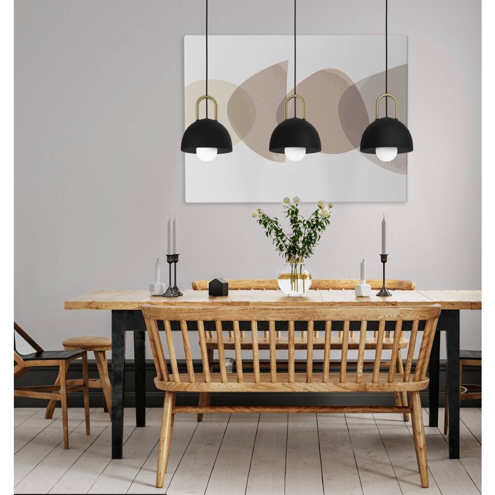 Suspension Eglo-Leuchten CALMANERA Laiton, Noir, 3 lumières main product photo