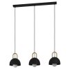 Suspension Eglo-Leuchten CALMANERA Laiton, Noir, 3 lumières