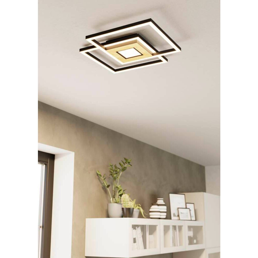 Plafonnier Eglo-Leuchten MARINELLO LED Brun, Noir, 3 lumières, Télécommandes main product photo