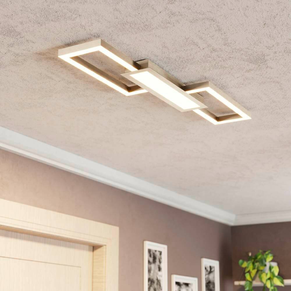 Plafonnier Eglo-Leuchten MONIROTE LED Nickel mat, 1 lumière, Télécommandes main product photo