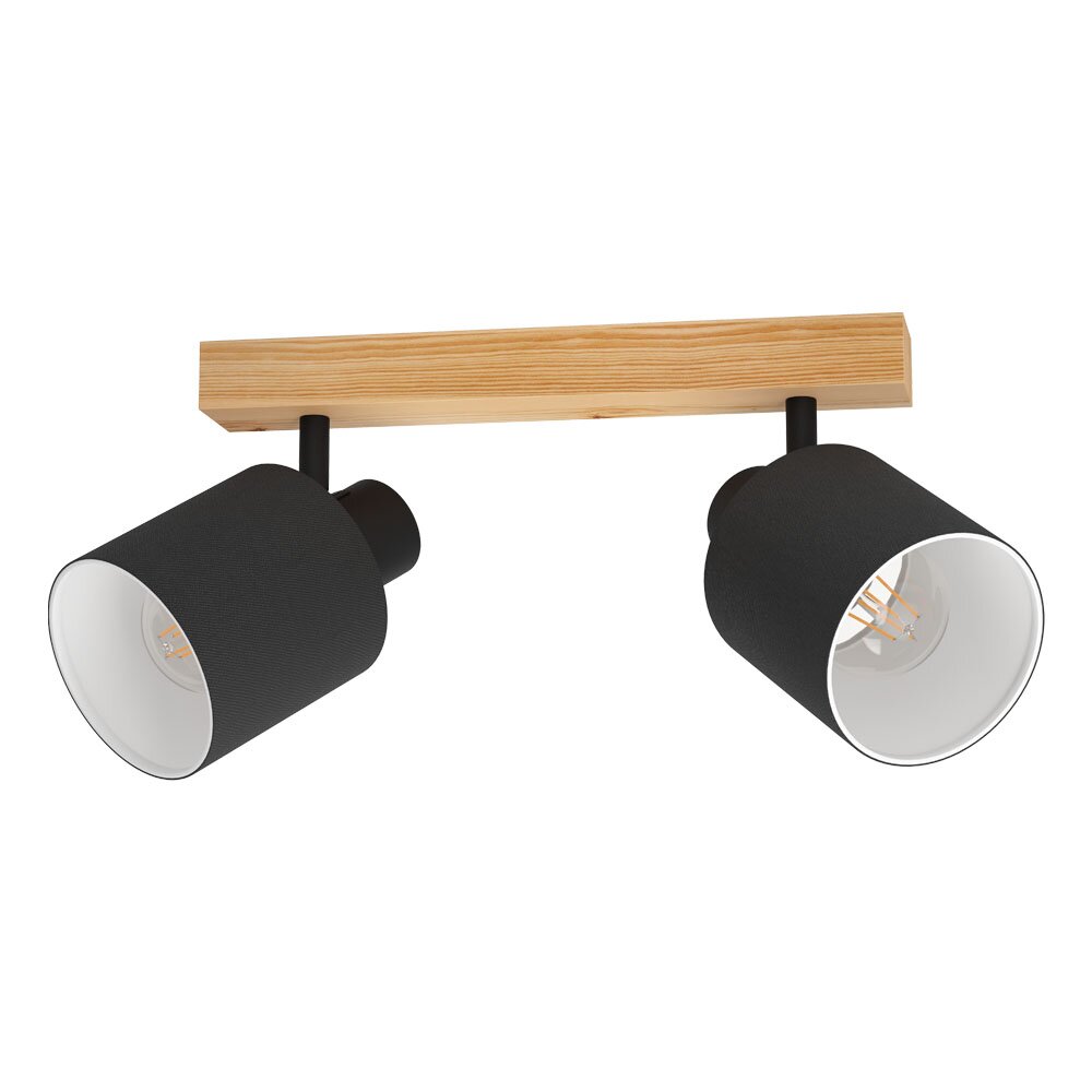 Applique murale Eglo-Leuchten BATALLAS Brun, Noir, 2 lumières main product photo