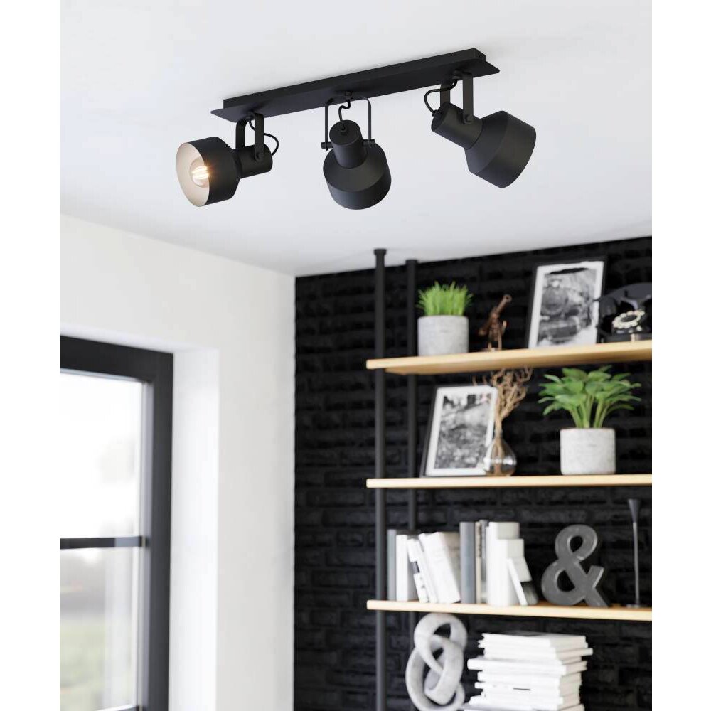 Plafonnier Eglo-Leuchten CASIBARE Noir, 3 lumières main product photo