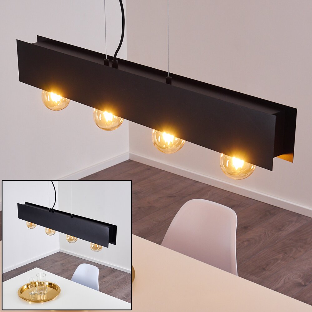 Suspension Fria Noir, 4 lumières main product photo