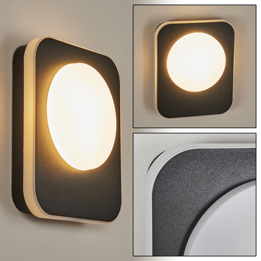 Applique murale d'extérieur Haga LED Noir, 1 lumière main product photo