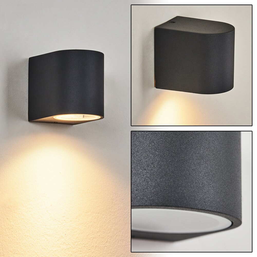 Applique murale d'extérieur Skaabu Noir, Blanc, 1 lumière main product photo