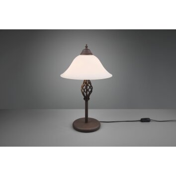 Lampe de table Trio-Leuchten Rustica Rouille, 2 lumières