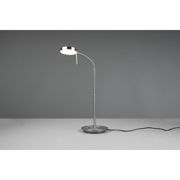 Lampe de table Trio-Leuchten Monza LED Nickel mat, 1 lumière