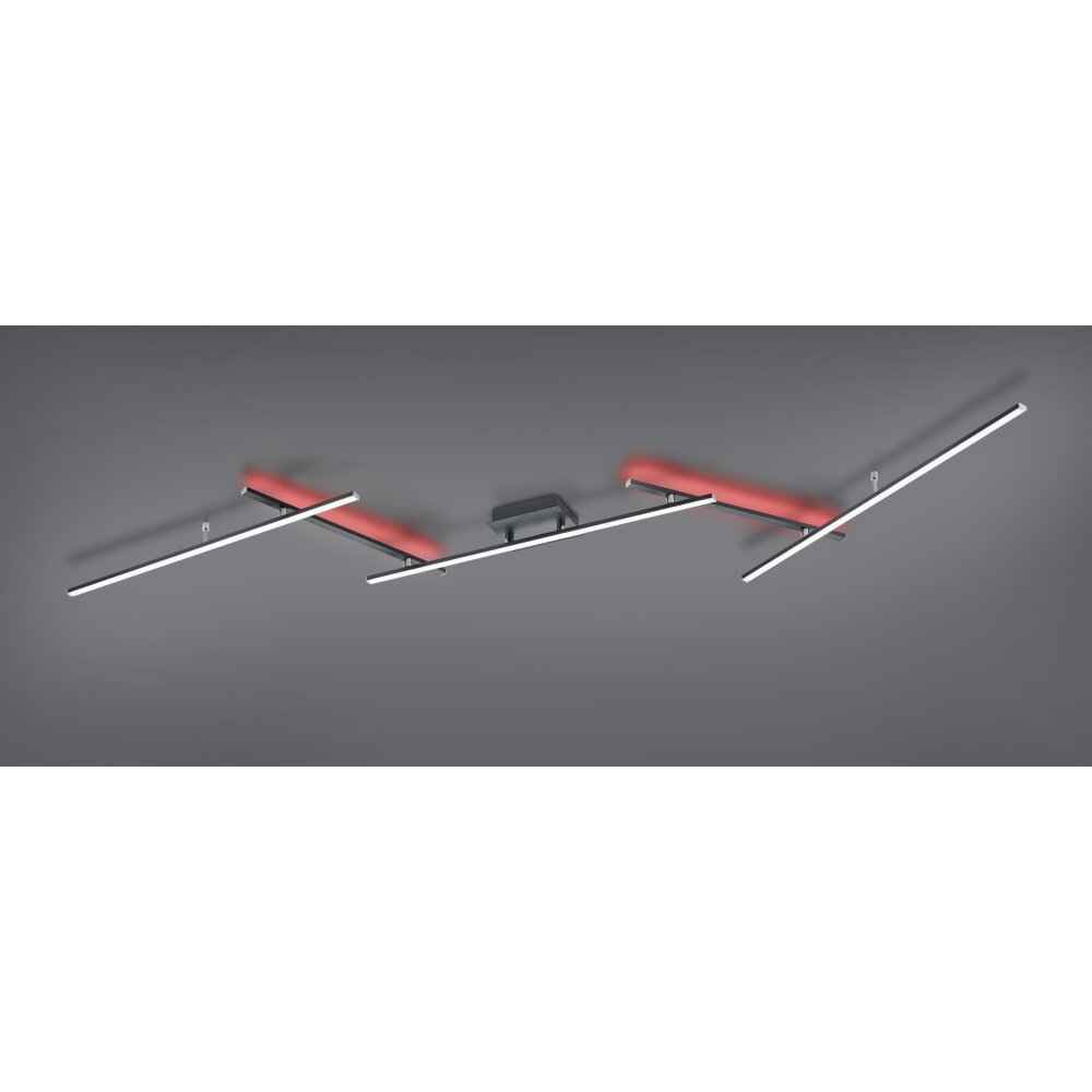 Plafonnier Trio-Leuchten Arvin LED Noir, 2 lumières, Télécommandes, Changeur de couleurs main product photo