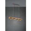 Suspension Trio-Leuchten Bell Brun foncé, Nickel mat, 4 lumières