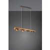 Suspension Trio-Leuchten Bell Brun foncé, Nickel mat, 4 lumières