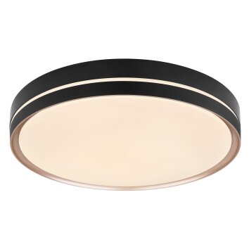 Plafonnier Globo MANNI LED Bronze, Noir, 1 lumière, Télécommandes