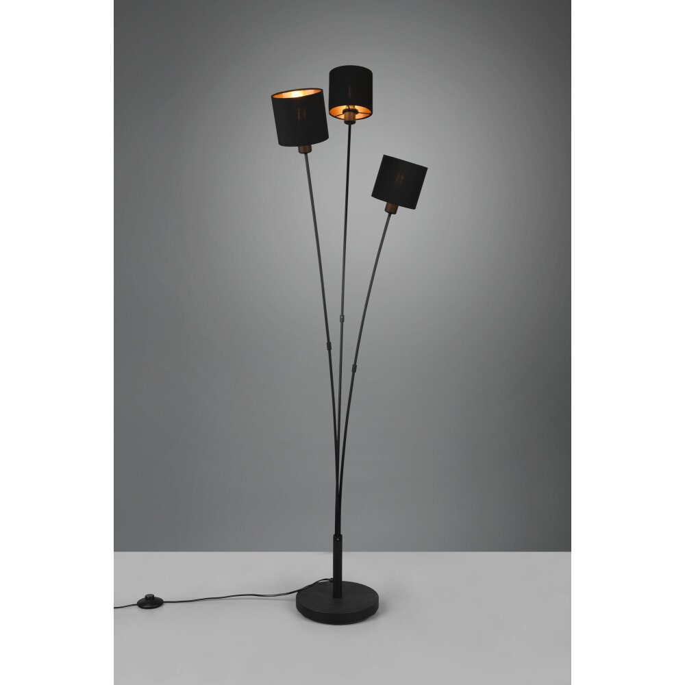 Lampadaire Reality Tommy Noir, 3 lumières main product photo