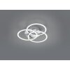 Plafonnier Reality Circle LED Nickel mat, 1 lumière, Télécommandes