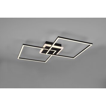 Plafonnier Reality Arribo LED Noir, 3 lumières, Télécommandes, Changeur de couleurs