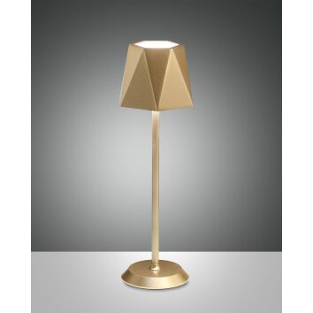 Lampe de table Fabas-Luce KATY LED Or, 1 lumière
