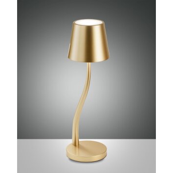 Lampe de table Fabas-Luce JUDY LED Or, 1 lumière
