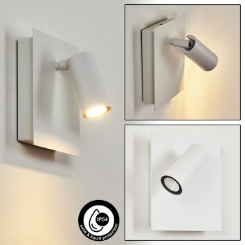 Applique murale d'extérieur Saeter LED Blanc, 1 lumière