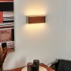 Applique murale Mosambik LED Brun, Bois foncé, Nickel mat, 1 lumière