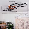 Plafonnier Zocca LED Brun, Bois foncé, 1 lumière