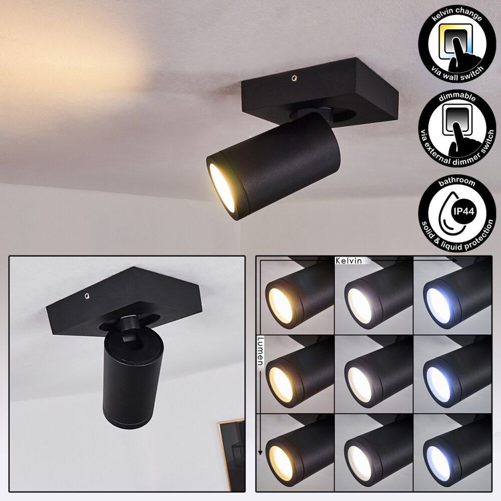 Plafonnier Hakamken Noir, 1 lumière main product photo