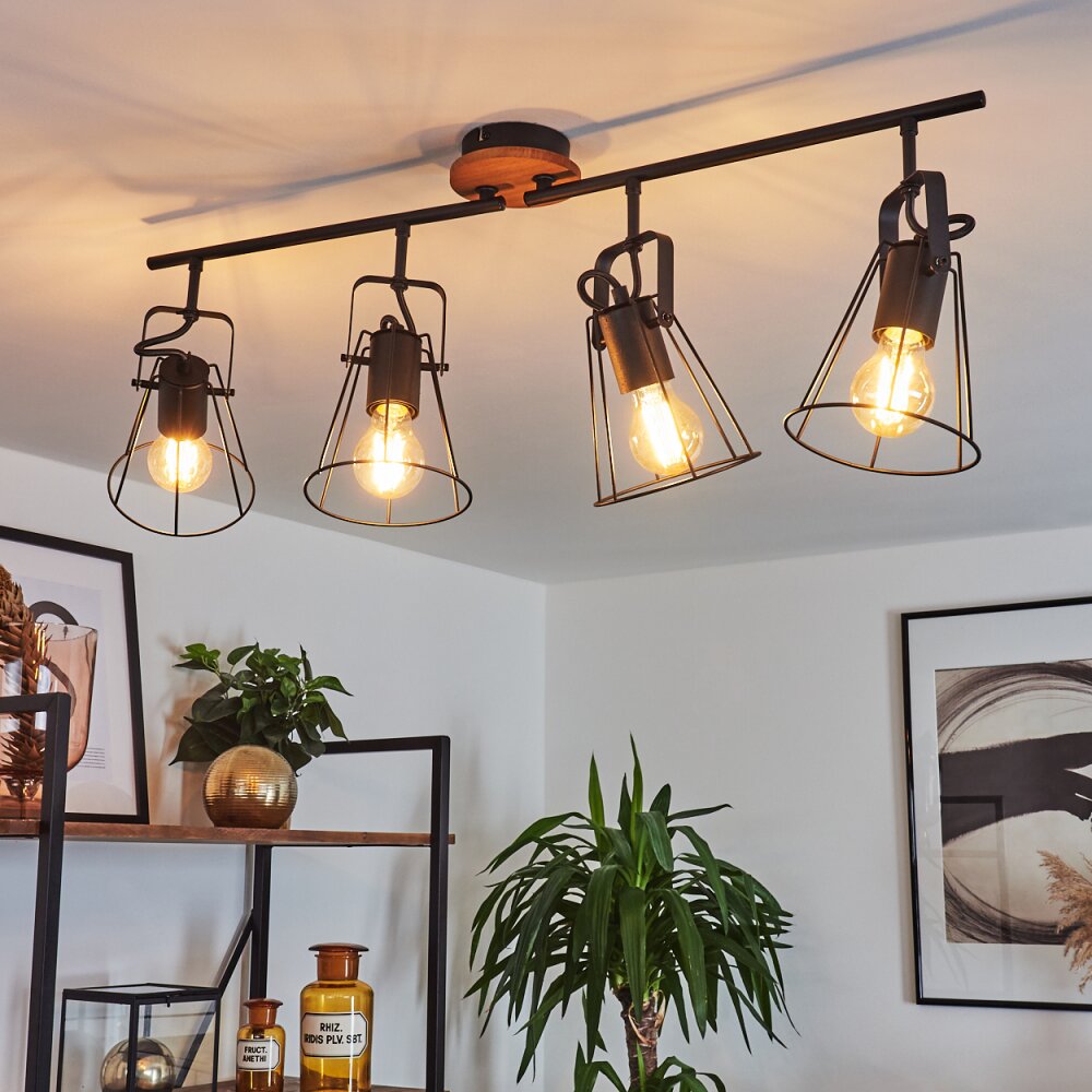 Plafonnier Uatuasa Écru, Noir, 4 lumières main product photo