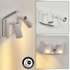 Applique murale d'extérieur Saeter LED Blanc, 2 lumières, Détecteur de mouvement