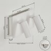 Applique murale d'extérieur Saeter LED Blanc, 2 lumières, Détecteur de mouvement