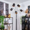 Lampadaire Bathinda Cuivré, Noir, 5 lumières