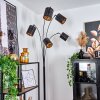 Lampadaire Bathinda Cuivré, Noir, 5 lumières
